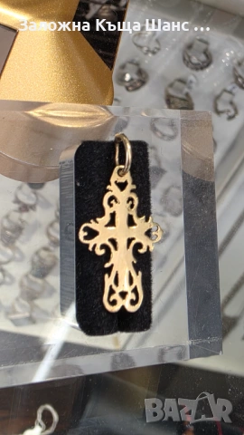 Златно кръстче от жълто злато 14 k. (585) , снимка 4 - Колиета, медальони, синджири - 54035002