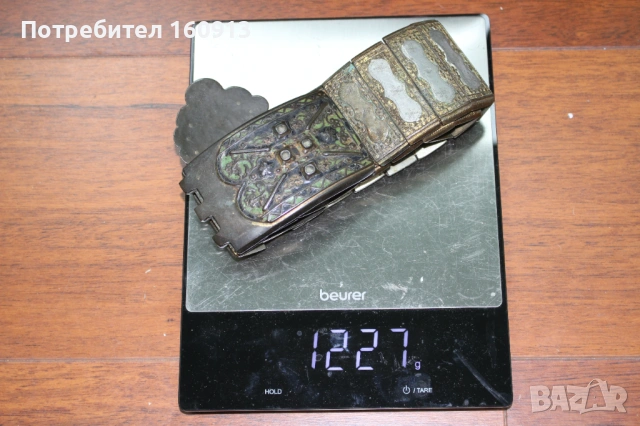 Възрожденски сребърен Дедеагач колан пафта накит за носия., снимка 2 - Антикварни и старинни предмети - 54224867