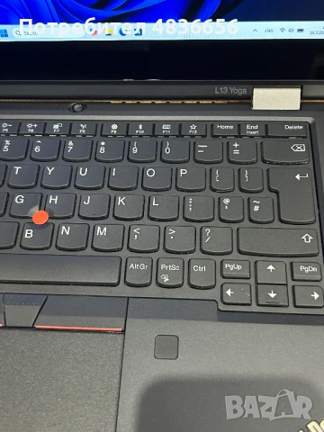 Като нов! Лаптоп Lenovo L13 Yoga touch i7/16GB RAM/512 NVMe, 3 м. гар., снимка 3 - Лаптопи за дома - 54761683