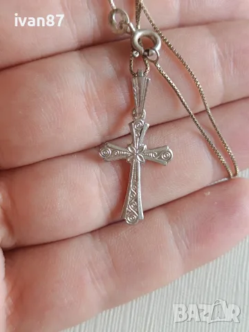 Сребърен синджир с висулка Кръст (14)