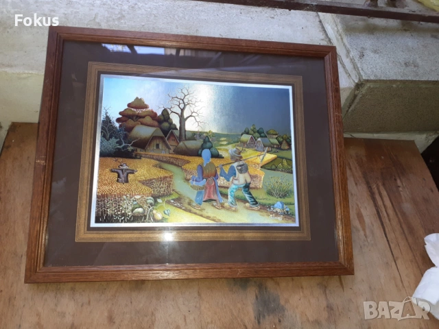 Картина "'Лято'' на Иво Ценковчан - фолио, снимка 4 - Антикварни и старинни предмети - 54358051