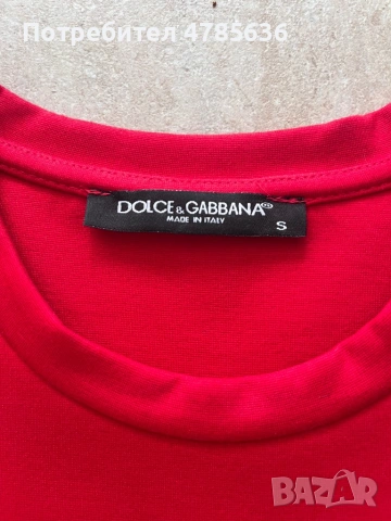 Тениска на Dolce and Gabbana размер уголемен S, снимка 3 - Тениски - 54146982