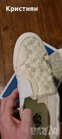 Vans Vault Classic Slip-On Bricolage LX (Embroidered Checker), снимка 6 - Кецове - 54704144
