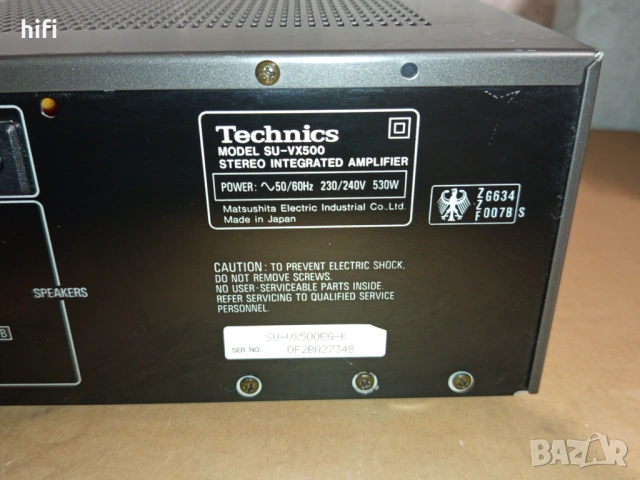 Стерео усилвател Technics SU-VX500, снимка 5 - Ресийвъри, усилватели, смесителни пултове - 54756191