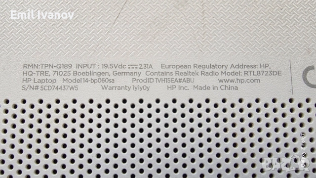 hp 14-bp060sa , снимка 4 - Лаптопи за работа - 55068135