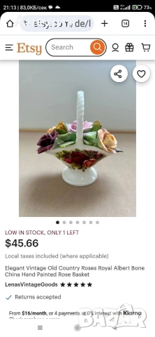 Royal Albert old country rose 🌹, снимка 9 - Чинии - 54189625