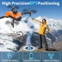 Чисто Нов Професионален Смарт Дрон F180 с 4K Камера, GPS, Дистанционно с 4.5" Екран и Сензор за ...., снимка 8