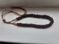Стар гердан колие огърлица винтич дамско бижу естест.гранати, снимка 1