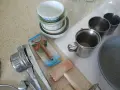 Лот от различни домакински посуди: тигани, прибори, купички, преси, буркани, канчета, белачка за кар, снимка 5