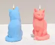 3D Котка коте подвита опашка отпред силиконов молд форма смола шоколад смола гипс свещ декор, снимка 3