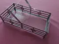 Кошница никел със стъкло  и дръжка за бонбони и кои каквото иска, снимка 1