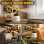Безжичен пистолет за боядисване за Dewalt 18V батерия, 900 мл, 3 дюзи (без батерия), снимка 4