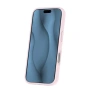 Кейс Silicone Thin Mag за iPhone 16 (6.1), светлорозов и Протектор, снимка 3