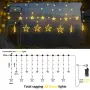 LED Коледна Завеса Звезди 2.5метра, снимка 4