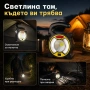 Преносима акумулаторна къмпинг соларна лампа осветление LED фенер USB зареждане за риболов палатка, снимка 3