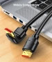Ъглов HDMI Кабел SAMZHE (90° Градуса), 1 метър – 4K Ultra HD @ 60Hz, HDMI 2.0 за PS5/Xbox/RTX, снимка 1
