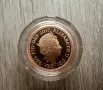 Златна монета британски суверен Piedfort proof sovereign 2017, снимка 2