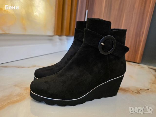 Дамски боти Hotiç, естествен велур, Чисто нови. 37 Номер.