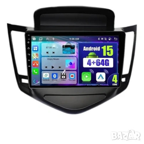 Мултимедия, Двоен дин, за Chevrolet Cruze, J300, Android, Навигация, плеър, дисплей, Шевролет Круз, снимка 6 - Аксесоари и консумативи - 38392905