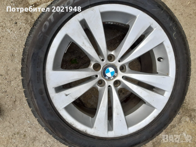 Продава алуминиеви джанти за BMW X5 спорт пакет,18 цола и гуми 275 40 18 и 245 45 18 цола, снимка 5 - Гуми и джанти - 54741113