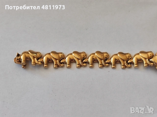 Златна гривна за часовник 10 карата, снимка 2 - Гривни - 54675493