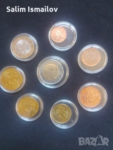 Лот от 8 бр. Българско Евро с фабрични дефекти (UNC) euro bulgaria