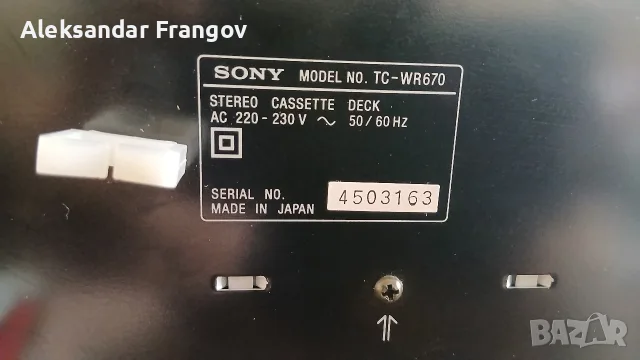 SONY TC - WR 670 MADE IN JAPAN , снимка 7 - Декове - 55564254
