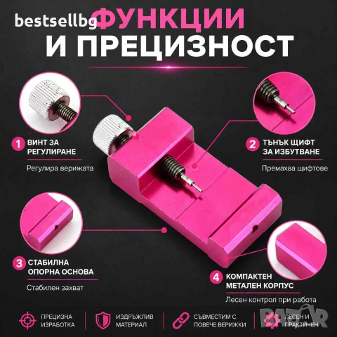 Професионален часовникарски инструмент скъсяване верижките на часовници, снимка 5 - Други инструменти - 29094015
