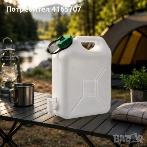 Туба за вода с кранче и дръжка 5L – Контейнер за къмпинг, каравана и градина, BPA Free, снимка 3 - Други стоки за дома - 54811625