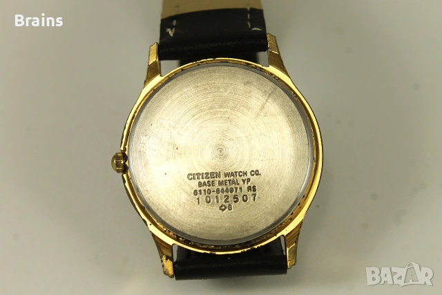 1980's Японски Мъжки Позлатен Часовник CITIZEN CQ Quartz, снимка 5 - Мъжки - 55014417
