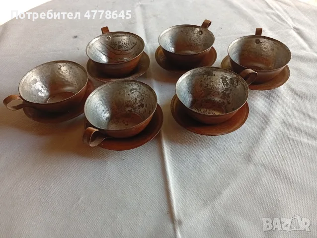 винтиш,медни чаши за кафе , снимка 2 - Чаши - 55424611