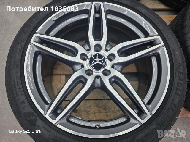 Лети джанти 19ки 5х112 Mercedes AMG + летни гуми GoodYear, снимка 5 - Гуми и джанти - 54528553