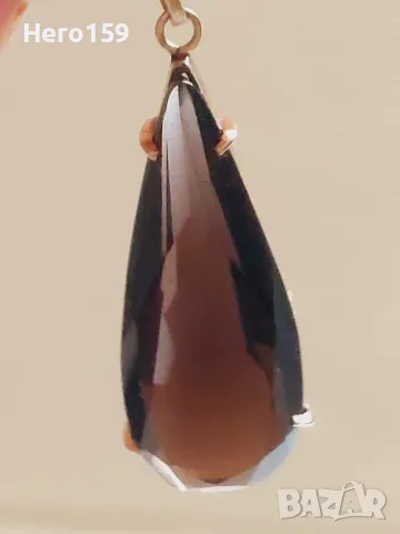 Прекрасни златни дамски обеци с топази,Art Deco,zlato 14 k., снимка 2 - Обеци - 55630351