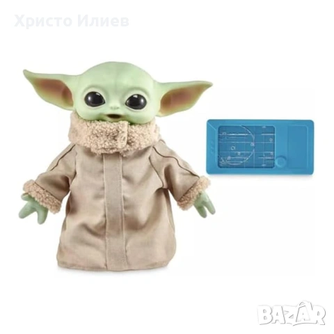 Плюшена играчка Star Wars Grogu Грогу със звуци и учебен таблет, снимка 2 - Плюшени играчки - 54736359