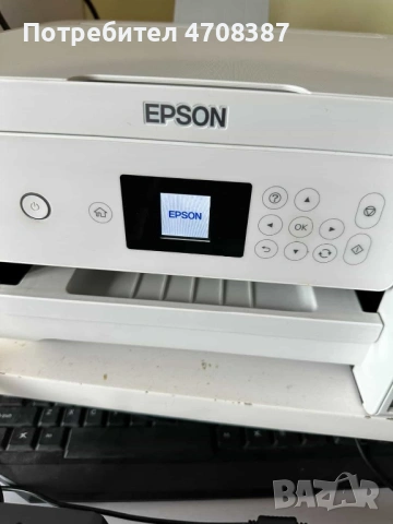 Принтер Epson ET-2756 с мастило и хартия , снимка 2 - Принтери, копири, скенери - 54280828