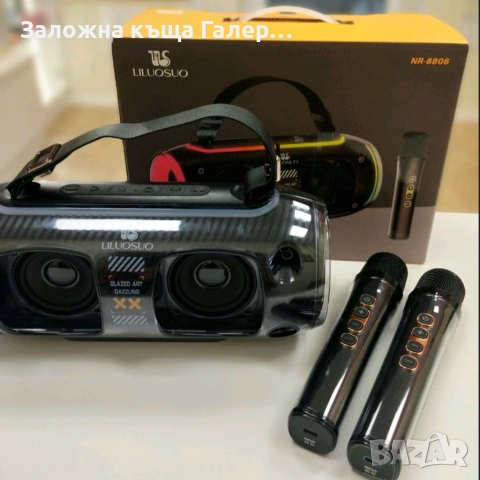 Тонколона караоке LILUOSUO NR-8806 с 2 микрофона, снимка 5 - Тонколони - 54551240