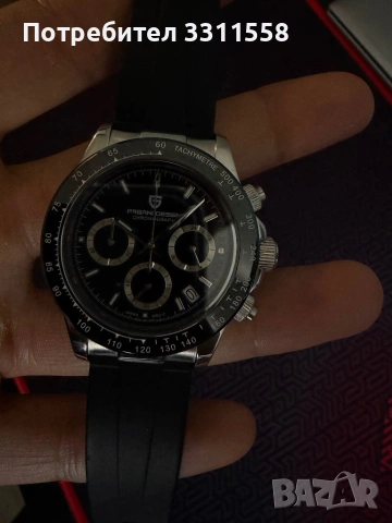Pagani Design - Daytona черен часовник, снимка 4 - Мъжки - 54798715