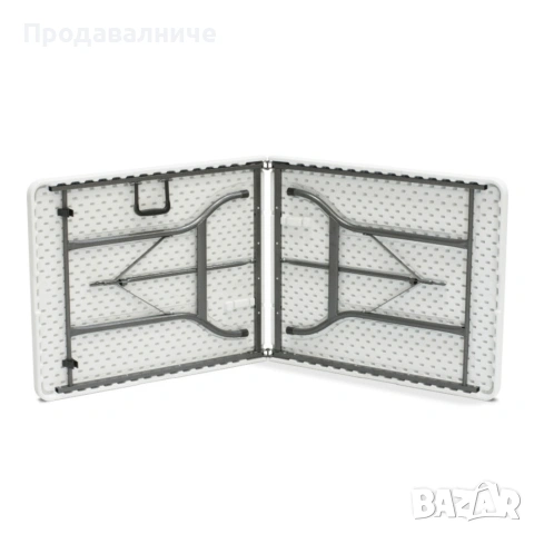Сгъваем кетъринг комплект 180 см - Маса + 2 пейки от масивна пластмаса със стоманена рамка, снимка 9 - Маси - 54899081