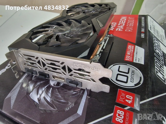 ASRock RX 6600 XT 8GB Challenger, снимка 3 - Видеокарти - 54645566