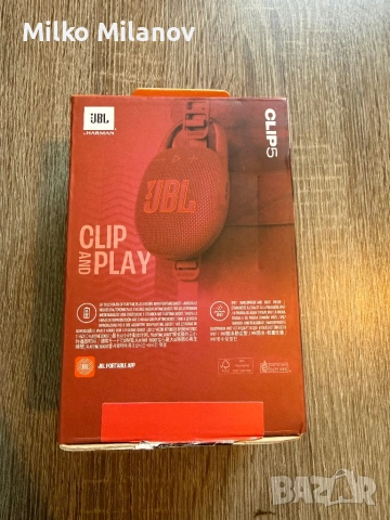 JBL Clip 5 Нова , снимка 2 - Bluetooth тонколони - 54452351