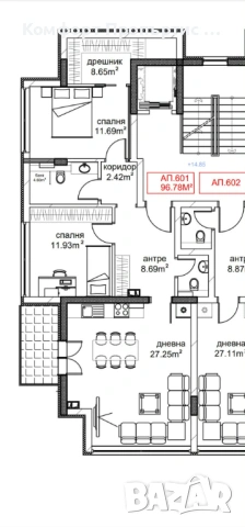 Тристаен апартамент в новострояща се сграда, в кв. Борово-465000Е, снимка 2 - Апартаменти - 54427881