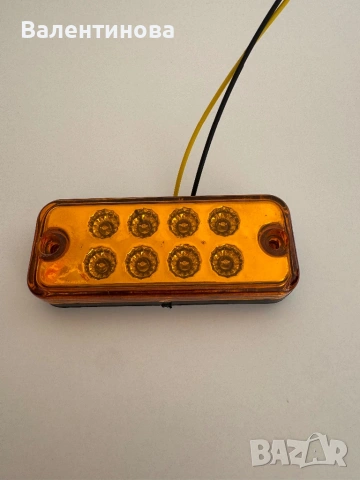 LED габарит червен 8 диода 12V за камион, ремарке, бус, снимка 4 - Аксесоари и консумативи - 54367218