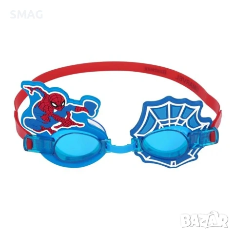 Детски очила за плуване силикон сини Spiderman UV защита н_1235811