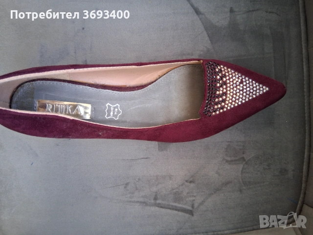 Официални обувки, бордо, снимка 3 - Дамски обувки на ток - 54108279
