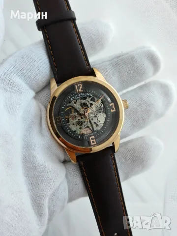 Stuhrling скелетон автоматичен НОВ, снимка 2 - Мъжки - 55364725