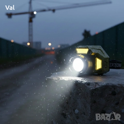 FL113 - Акумулаторен LED челник HX-917S със сензор за движение, Type-C зареждане и батерия 18650, снимка 2 - Други инструменти - 54809993