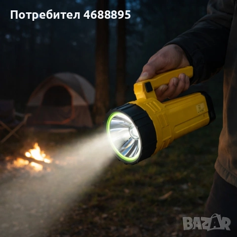 Акумулаторен водоустойчив фенер - прожектор GF-599, снимка 2 - Прожектори - 53970468