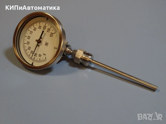 биметален термометър NUOVA FIMA Ø130 mm G1/2 KL1 0/+120°C L-130mm