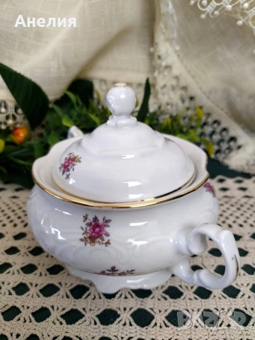 Чашки на крак барок от Полша , снимка 5 - Чаши - 54583354