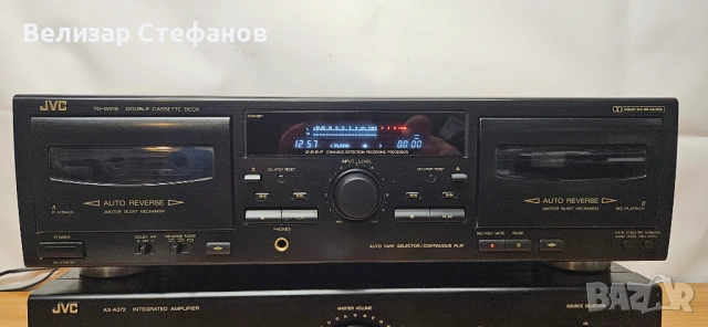  Касетен дек + Стерео усилвател🔥 JVC Hi-Fi комплект – AX-A372 + TD-W218 (Отлично състояние)  , снимка 5 - Аудиосистеми - 54512450